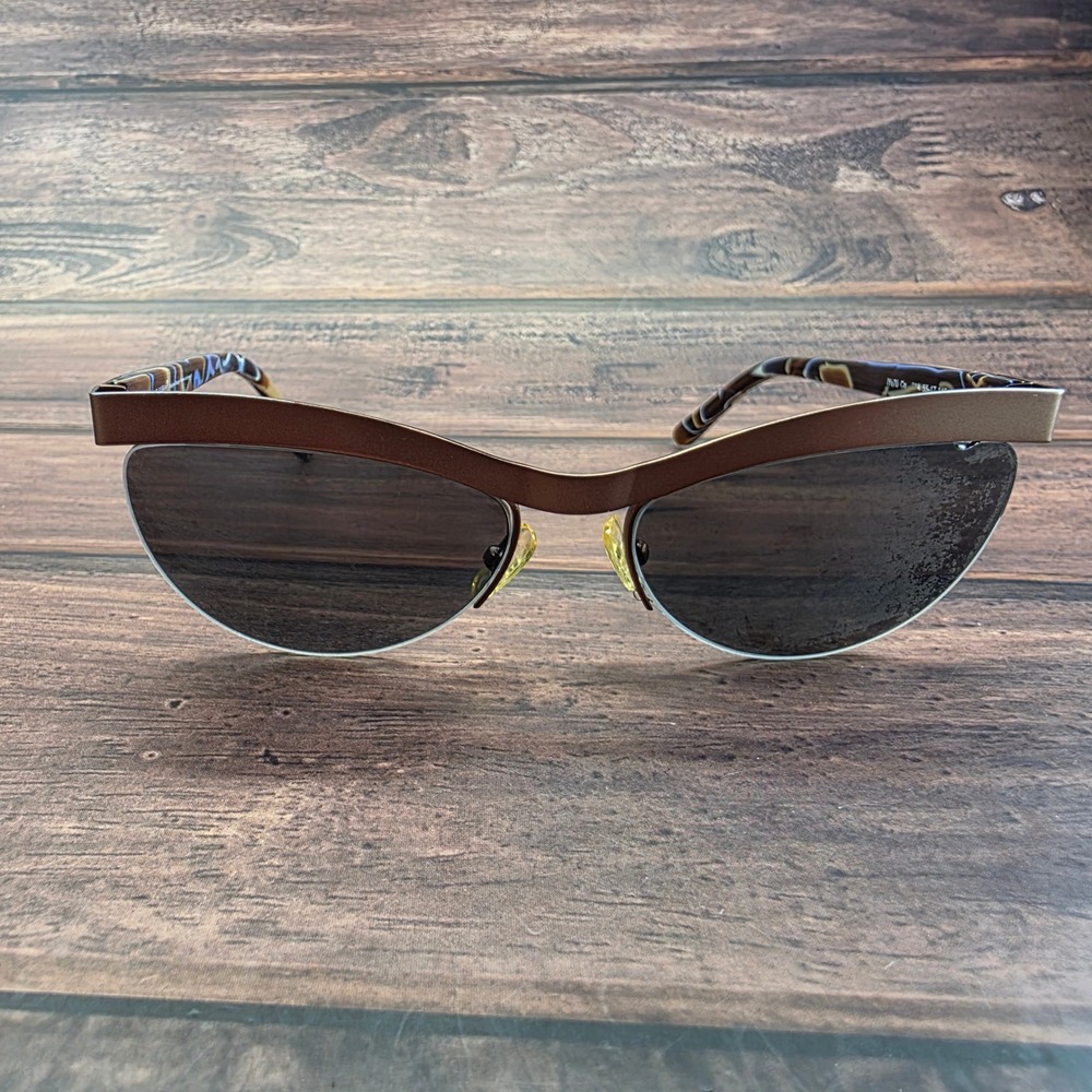 Iyoko Inyake IY670 Col 99A Brown Marbled Cat Eye Sunglasses Belgian Design Japan